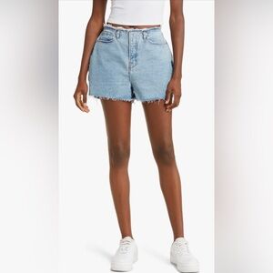Good American 90s High Waist Denim Cutoff Shorts